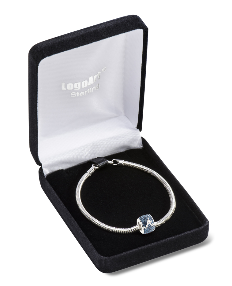 Atlanta Braves Premier Bead Charm w/ Bracelet LogoArt