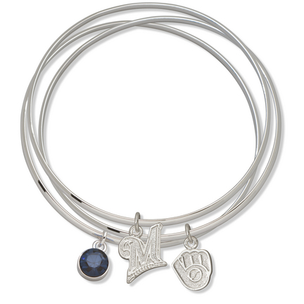 Milwaukee Brewers Triple Bangle Bracelet