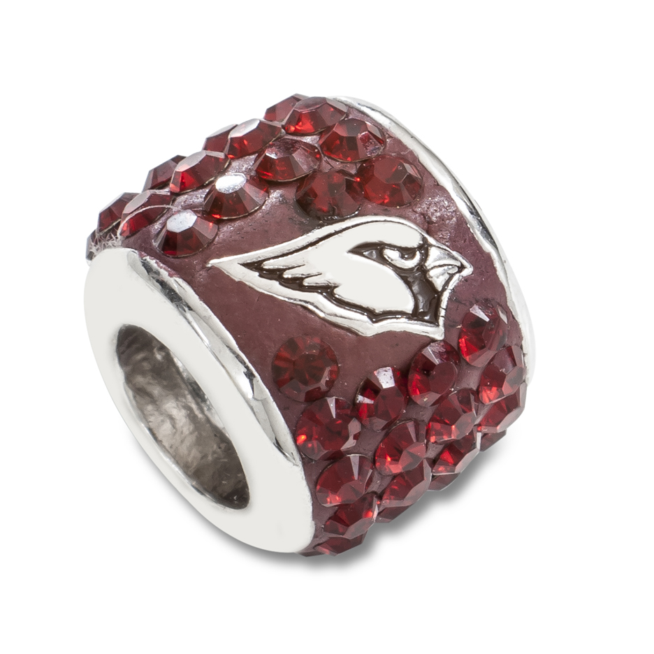 LogoArt Arizona Cardinals Premier Sterling Silver Bead Charm