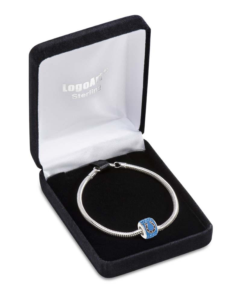 Indianapolis Colts Premier Bead Charm w/ Bracelet LogoArt
