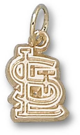 St. Louis Cardinals "STL" 3/8" Charm - 14KT Gold Jewelry
