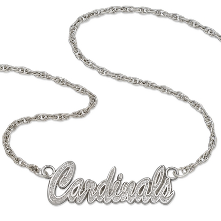 St. Louis Cardinals "Cardinals" Sterling Silver Script Necklace