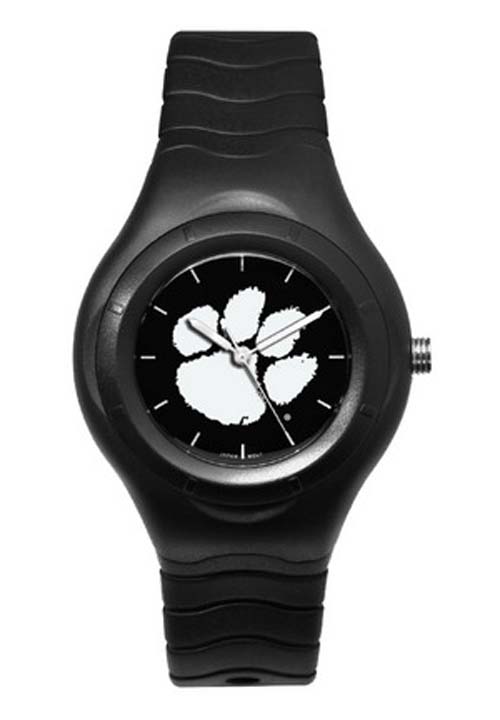 Clemson Tigers Shadow Black Sports Watch with White Logo