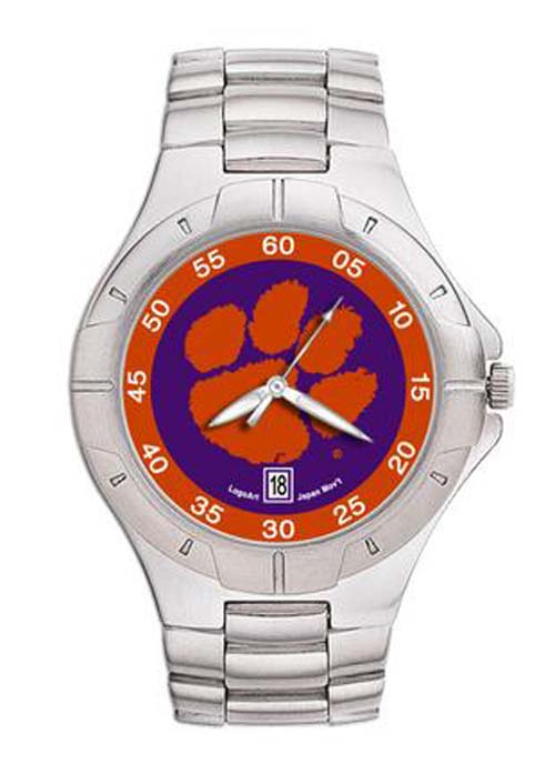 Clemson Tigers NCAA Men's Pro II Watch with Stainless Steel Bracelet