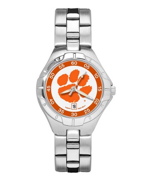 Clemson Tigers Woman's Pro II Watch with Stainless Steel Bracelet