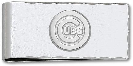 Chicago Cubs 5/8" Sterling Silver "C Cubs" on Nickel Plated Money Clip