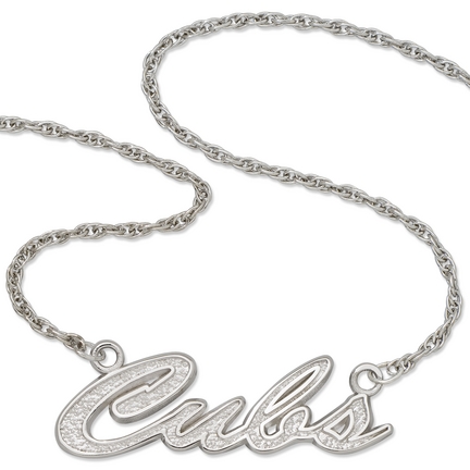 Chicago Cubs "Cubs" Sterling Silver Script Necklace