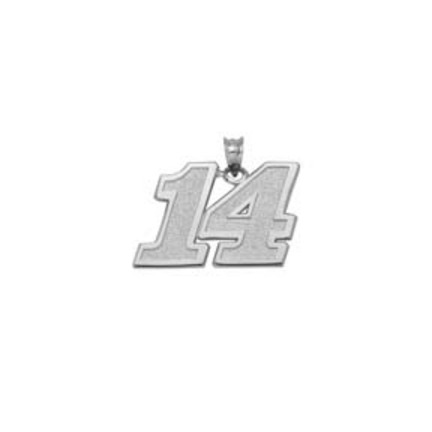Tony Stewart 1/2" Medium Driver Number "14" Pendant - Sterling Silver Jewelry