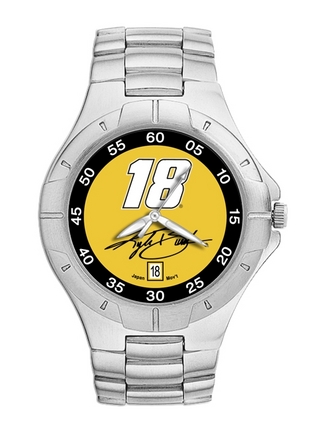 Kyle Busch #18 Men’s Pro II Watch with Stainless Steel Bracelet