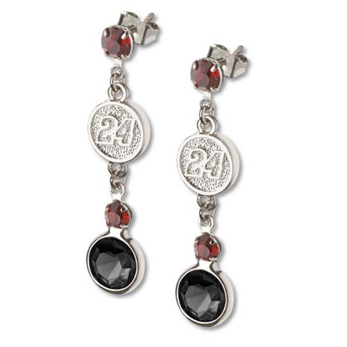 Jeff Gordon #24 Logo Crystal Earrings