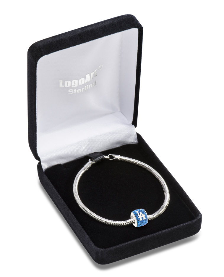 Los Angeles Dodgers Premier Bead Charm w/ Bracelet LogoArt
