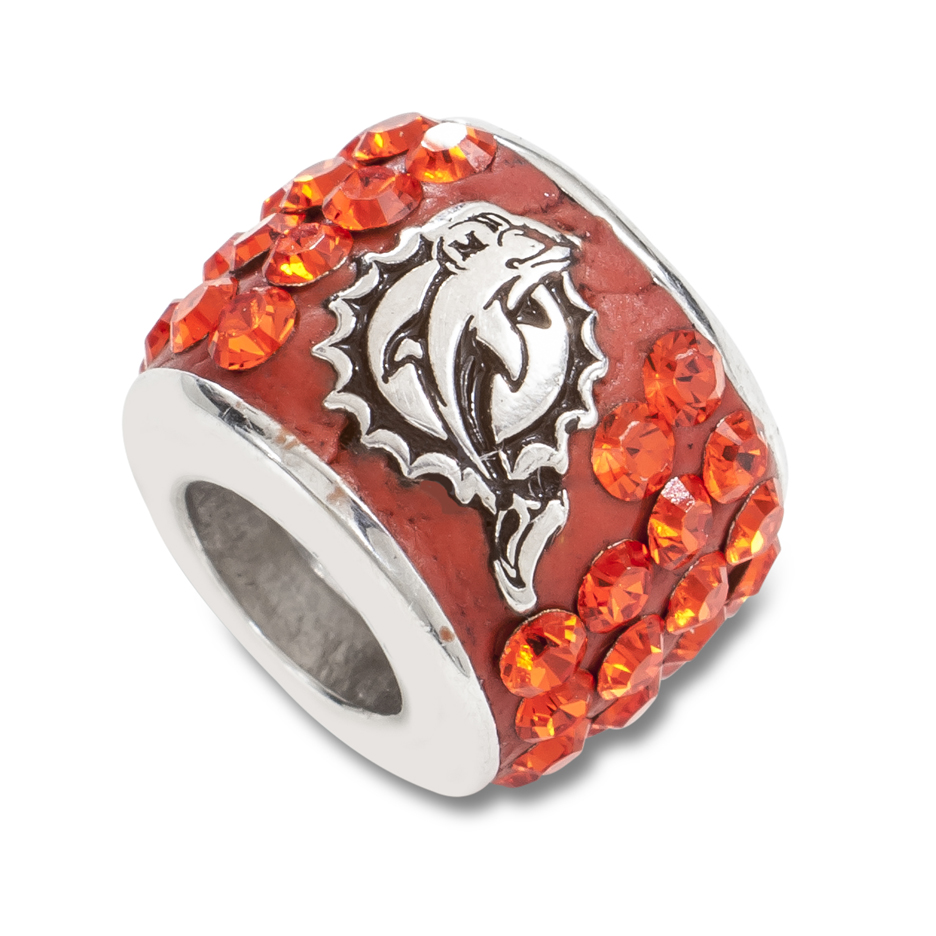 LogoArt Miami Dolphins Premier Sterling Silver Bead Charm