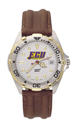 East Carolina Pirates "ECU with Sword" All Star Watch with Leather Band - Men's