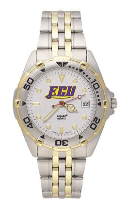 East Carolina Pirates "ECU with Sword" All Star Watch with Stainless Steel Band - Men's