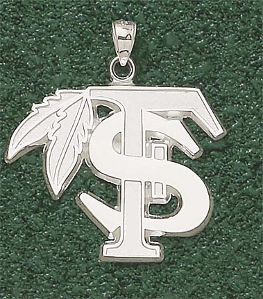 "Florida State Seminoles ""FS"" with Feather Giant Lapel Pin - 10KT Gold Jewelry"
