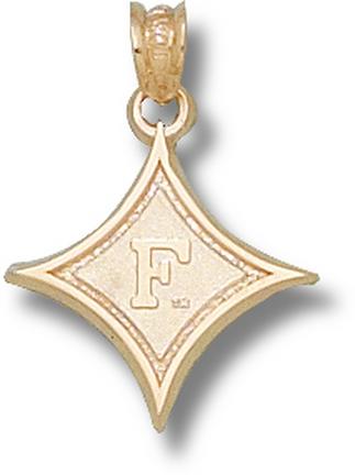 "Furman Paladins Diamond with ""F"" Lapel Pin - 10KT Gold Jewelry"
