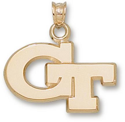 "Georgia Tech Yellow Jackets New ""GT"" 5/8"" Lapel Pin - 10KT Gold Jewelry"