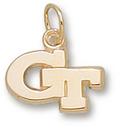 "Georgia Tech Yellow Jackets New ""GT"" 3/8"" Lapel Pin - 14KT Gold Jewelry"