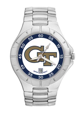 Georgia Tech Yellow Jackets "GT" NCAA Men's Pro II Watch with Stainless Steel Bracelet