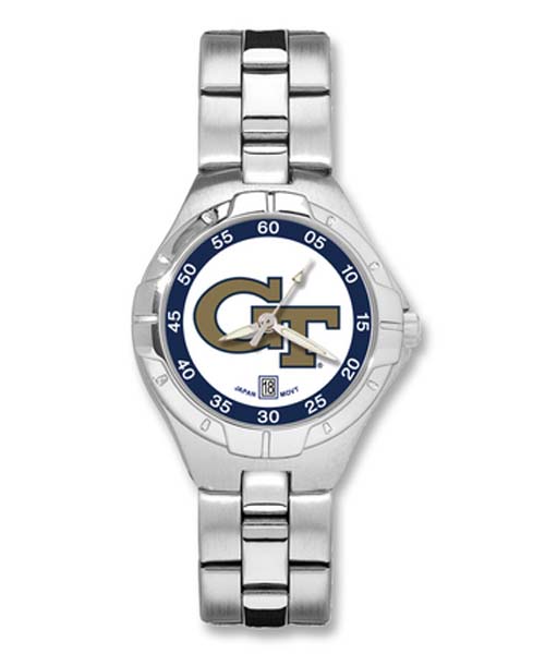 Georgia Tech Yellow Jackets "GT" Woman's Pro II Watch with Stainless Steel Bracelet