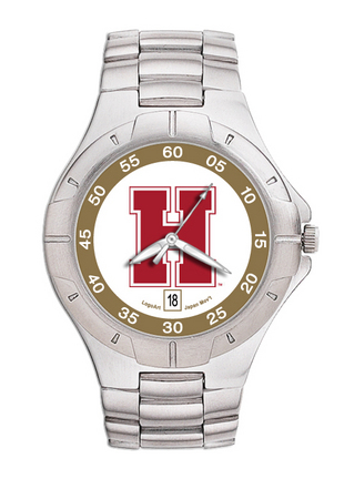 Harvard Crimson "H" NCAA Men's Pro II Watch with Stainless Steel Bracelet