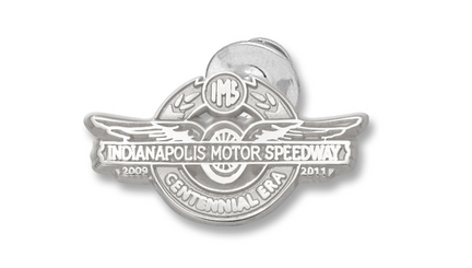 Indianapolis Motor Speedway 5/8" Centennial Logo Lapel Pin - Sterling Silver Jewelry