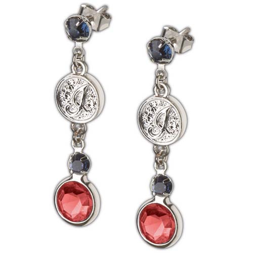 Cleveland Indians Logo Crystal Earrings