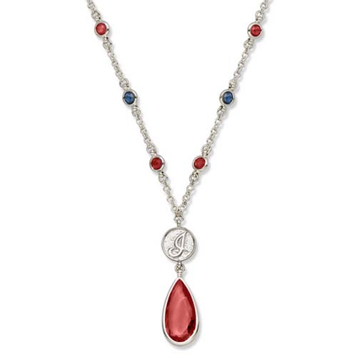 Cleveland Indians Logo 18" Crystal Necklace