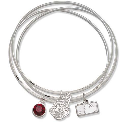 Cleveland Indians Batterman Triple Bangle Bracelet