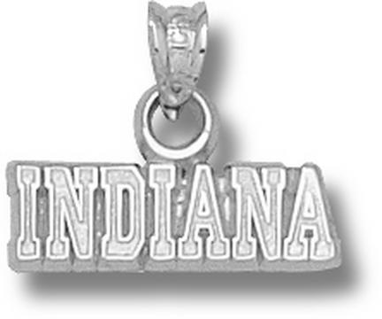 Indiana Hoosiers "Indiana" 3/16" Pendant - Sterling Silver Jewelry