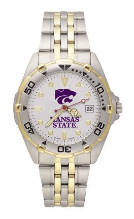 Kansas State Wildcats "Kansas St with PCat" All Star Watch with Stainless Steel Band - Men's