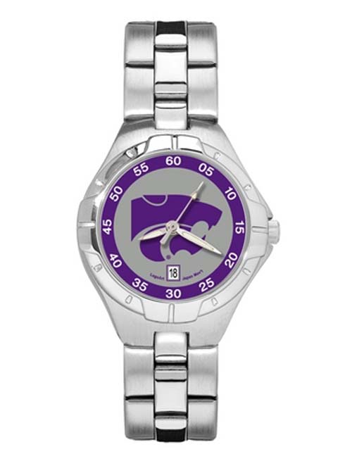 Kansas State Wildcats Powercat Woman's Pro II Watch with Stainless Steel Bracelet