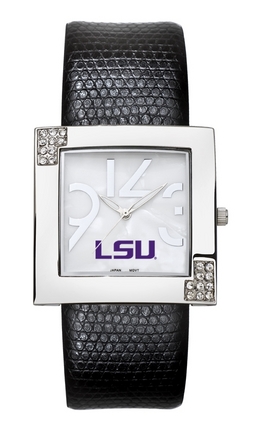 Louisiana State (LSU) Tigers Women’s Glamour Watch with Leather Strap