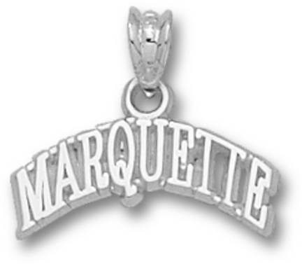 "Marquette Golden Eagles ""Marquette U"" Arched Lapel Pin - Sterling Silver Jewelry"