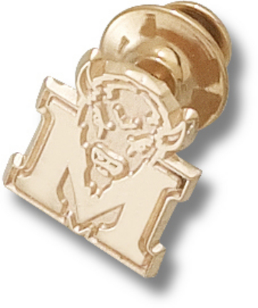 "Marshall Thundering Herd New ""M"" Marco 5/8"" Lapel Pin - 10KT Gold Jewelry"
