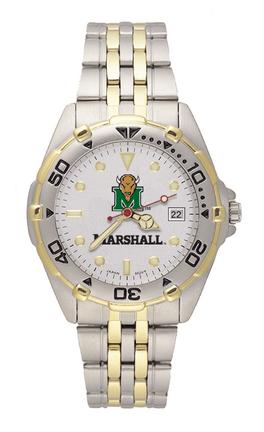 Marshall Thundering Herd "Marco" All Star Watch with Stainless Steel Band - Men's from Logo Art