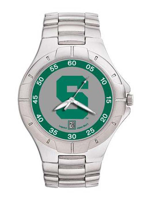 Michigan State Spartans NCAA Men's Pro II Watch with Stainless Steel Bracelet
