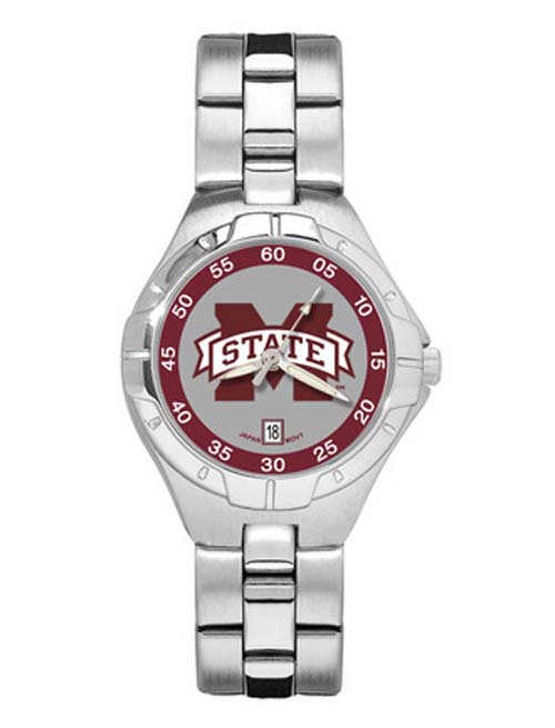Mississippi State Bulldogs "M" Women's Pro II Watch with Stainless Steel Bracelet