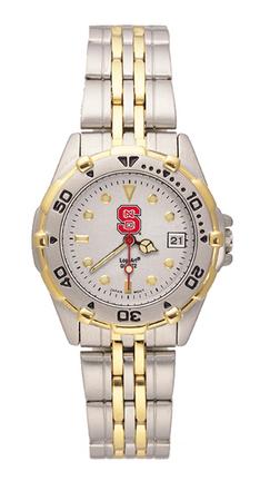 North Carolina State Wolfpack "S" All Star Watch with Stainless Steel Band - Women's