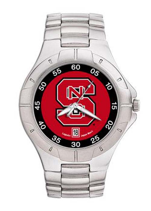 North Carolina State Wolfpack NCAA Men's Pro II Watch with Stainless Steel Bracelet