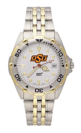 Oklahoma State Cowboys "oSu" All Star Watch with Stainless Steel Band - Men's