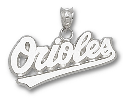 Baltimore Orioles "Orioles" 1/2" Pendant - Sterling Silver Jewelry