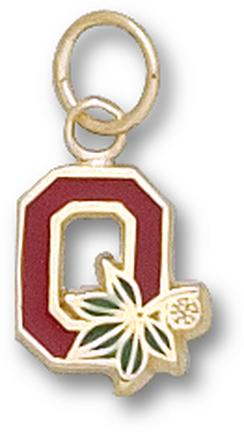 "Ohio State Buckeyes Block ""O"" 3/8"" Enameled Lapel Pin - Sterling Silver Jewelry"