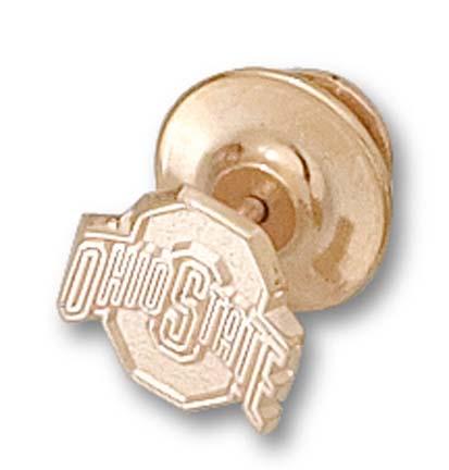 "Ohio State Buckeyes Athletic Block ""O"" 3/8"" Lapel Pin - 10KT Gold Jewelry"