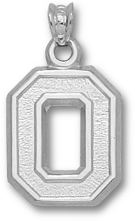 "Ohio State Buckeyes Block ""O"" 5/8"" No Leaf Lapel Pin - Sterling Silver Jewelry"