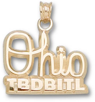 "Ohio State Buckeyes Script ""Ohio Tbdbitl"" 1/2"" Lapel Pin - 10KT Gold Jewelry"