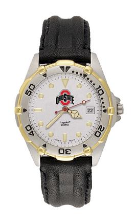 Ohio State Buckeyes Athletic "O" All Star Watch with Leather Band - Men's