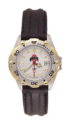 Ohio State Buckeyes Athletic "O" All Star Watch with Leather Band - Women's