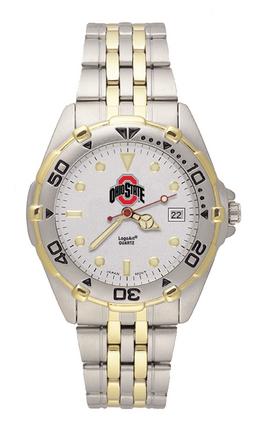 Ohio State Buckeyes Athletic "O" All Star Watch with Stainless Steel Band - Men's