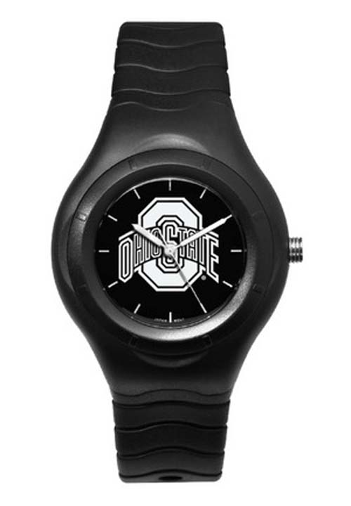 Ohio State Buckeyes Shadow Black Sports Watch with White Logo